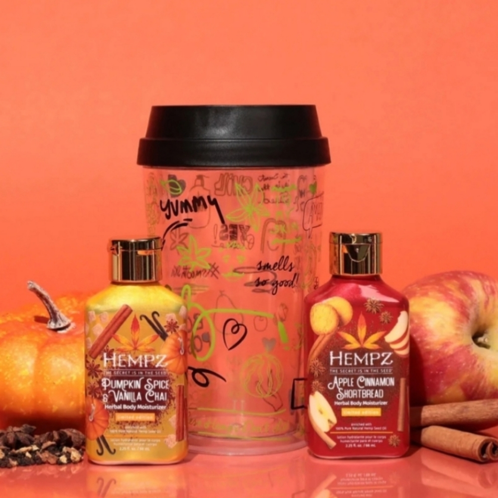 NWOT Hempz Gift Set Savor your favorite fall scents and cup